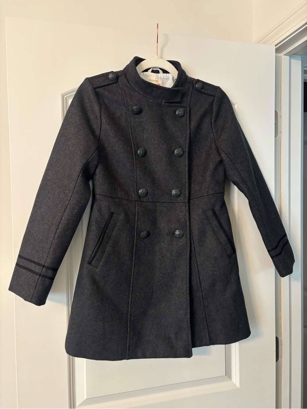 Crewcuts Girls' Double-Breasted Wool Blend Pea Coat